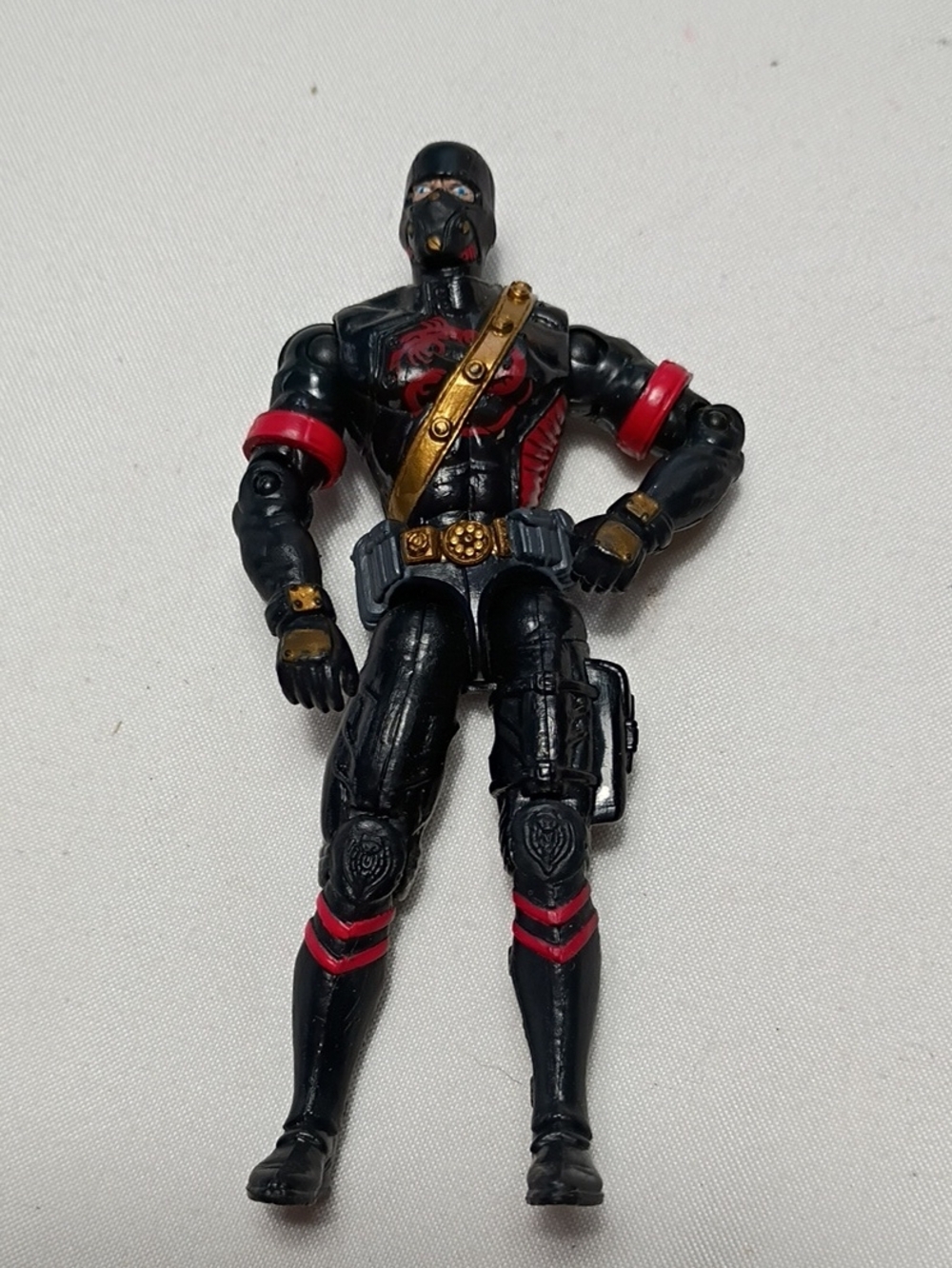 EUC Black Dragon Ninja G.I. Joe Hasbro 2003 Action Figure